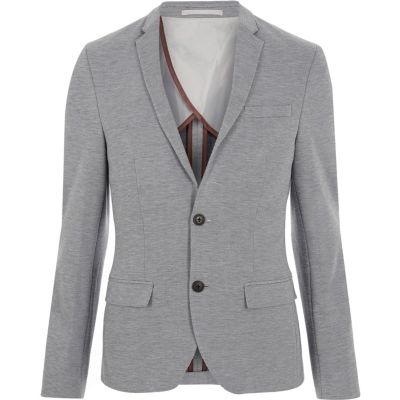 Grey skinny fit blazer